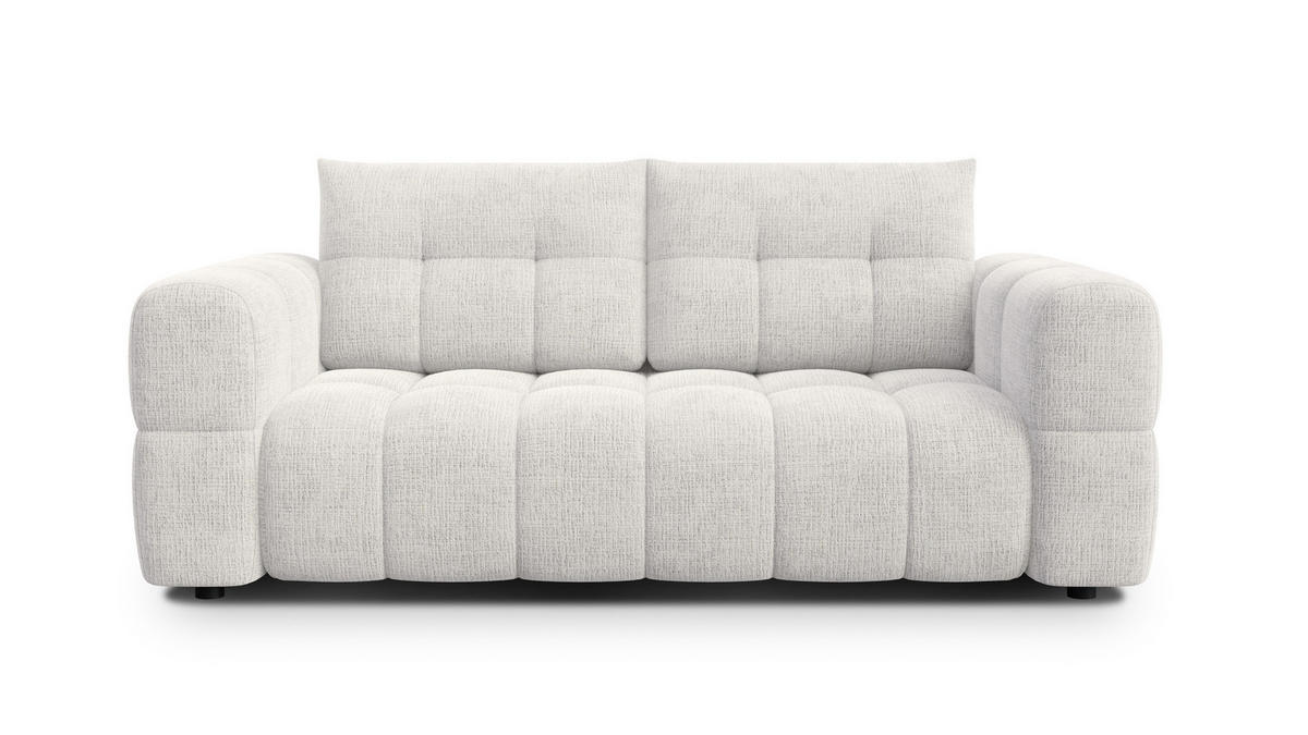 SOFA CLOUDI 2,5-Sitzer, creme - Creme/Schwarz, Holz/Textil (211/89/104cm) - Courtois Laville