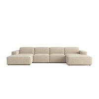 ECKSOFA Cursal U-Form, Stoff Artico, Beige - Beige, Holz (364/166cm) - Kaiser Möbel