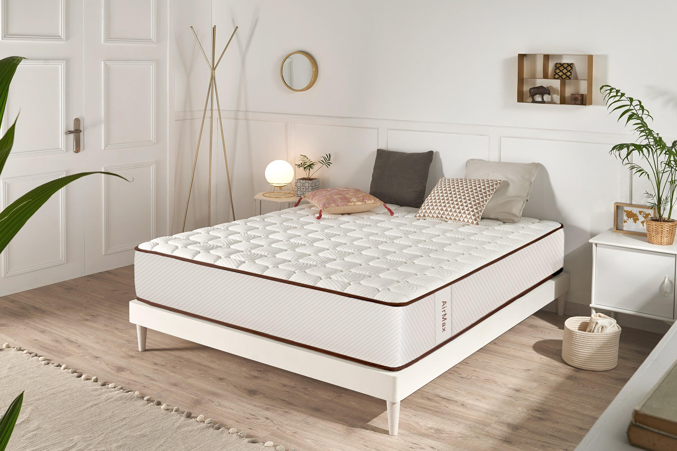 MATRATZE Air Max Weiß 15 cm - 180X200 cm - Weiß, Textil (180/200cm) - Moonia