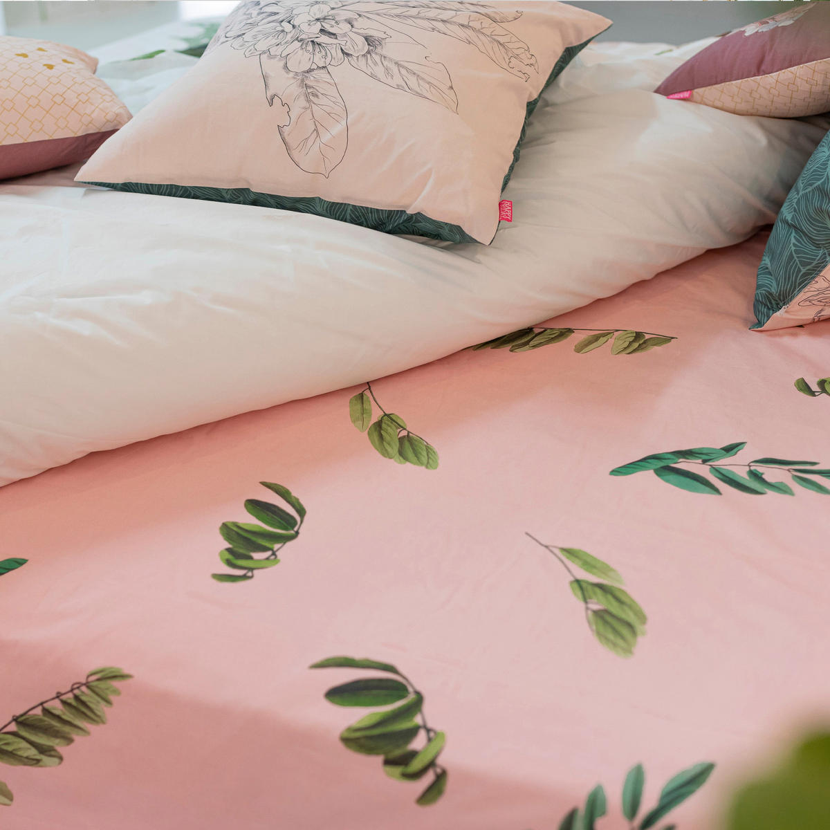 BETTBEZUG blooming 155x220 cm (komfortgrösse) mehrfarbig - Multicolor, Textil (155/220cm) - Happy Friday