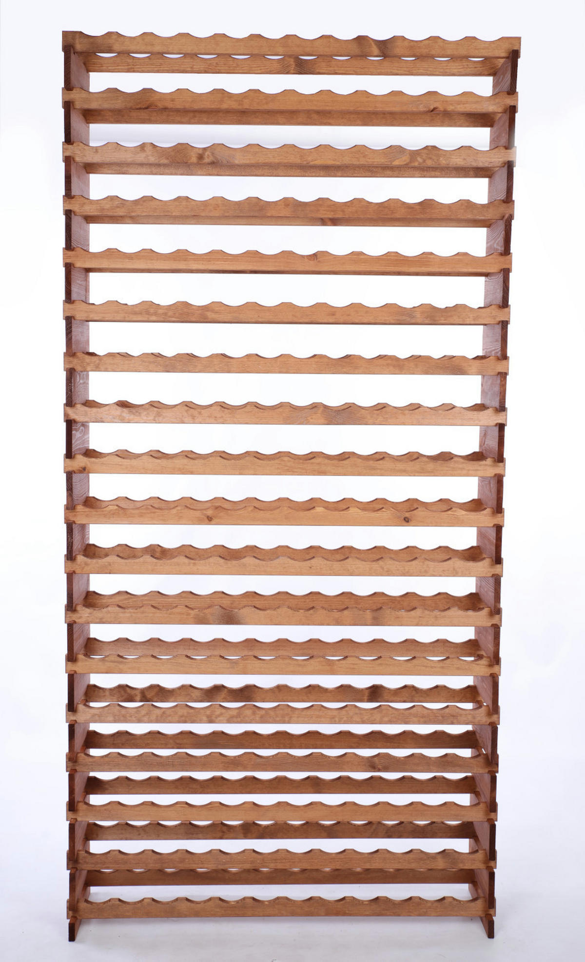 WEINREGAL VINOTECA FLEX PRO HxBxT 247x123x28cm 216 Flaschen auf 18 Ebenen Braun geölt - Braun, Holz (123/247/28cm) - PROREGAL