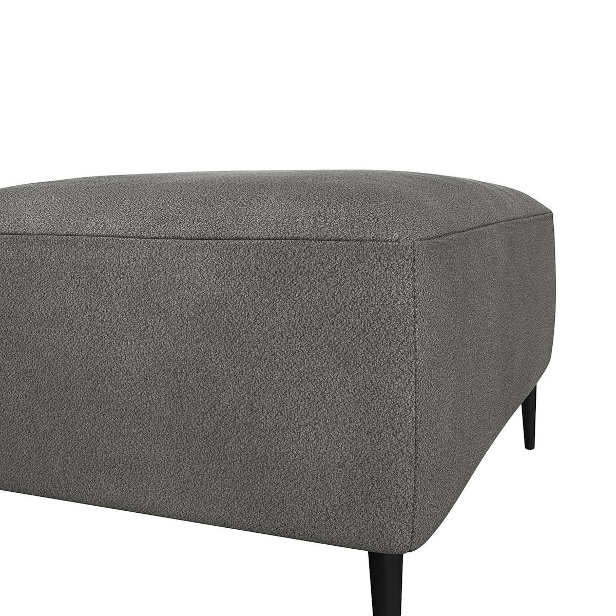 POLSTERHOCKER - Schwarz/Grau, Metall (90/45/60cm) - home24