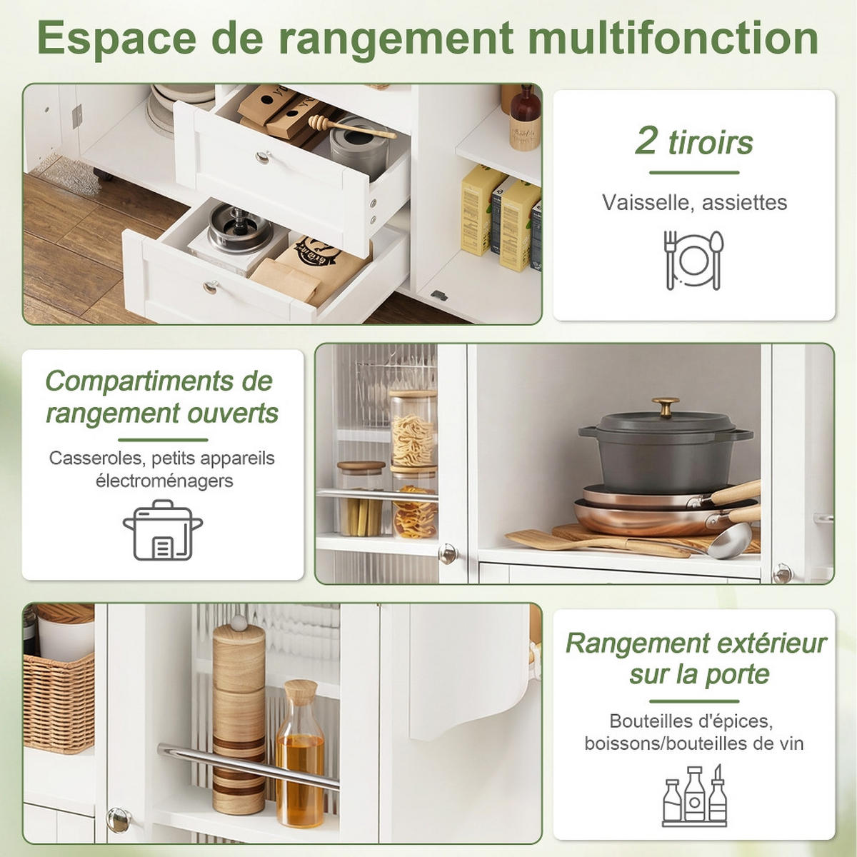 KÜCHENINSEL AUF ROLLEN Klappbare Arbeitsplatte MDF 120/45/92 cm - Naturfarben, Kunststoff (70/92/120cm) - Rolipo