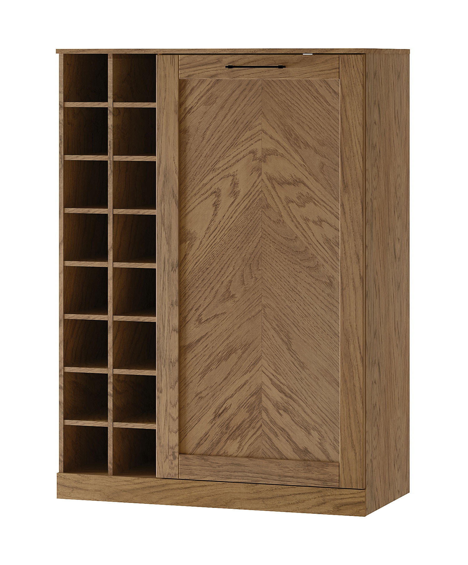 HIGHBOARD Cozy 15 Eiche Rustikal 100 / 50 / 140cm - Eichefarben/Braun, Holz/Metall (100/140/50cm) - Feldmann-Wohnen
