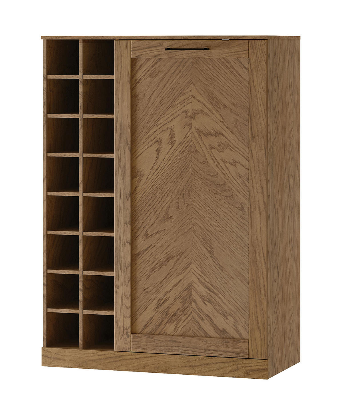 HIGHBOARD Cozy 15 Eiche Rustikal 100 / 50 / 140cm - Eichefarben/Braun, Holz/Metall (100/140/50cm) - Feldmann-Wohnen