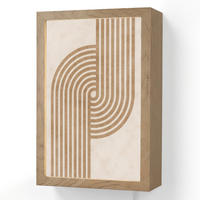 NÁSTĚNNÁ LAMPA Symetrický ohyb - měděná barva 20x30 cm - béžová, kompozitní dřevo (20/30/8cm) - OnlyWow