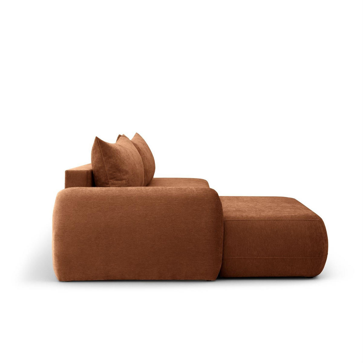 ECKSOFA GOYA mit Schlaffunktion und Bettkasten, Linke, Perfect Harmony 52 - Rotbraun, Textil (184/302cm) - Lookway