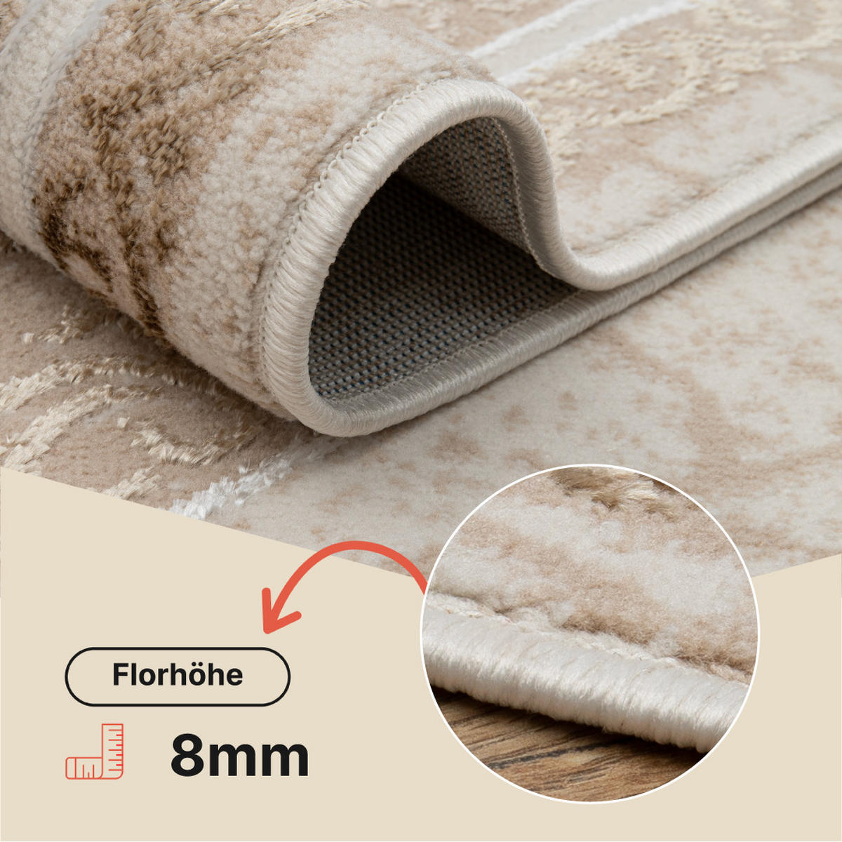 TEPPICH ARES Braun 120/170 cm - Braun, Textil (120/170cm) - Tapiso