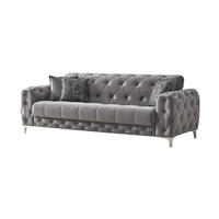 3-SITZER SOFA Acelya Grau - Grau, Holzwerkstoff/Kunststoff (240/85/100cm)