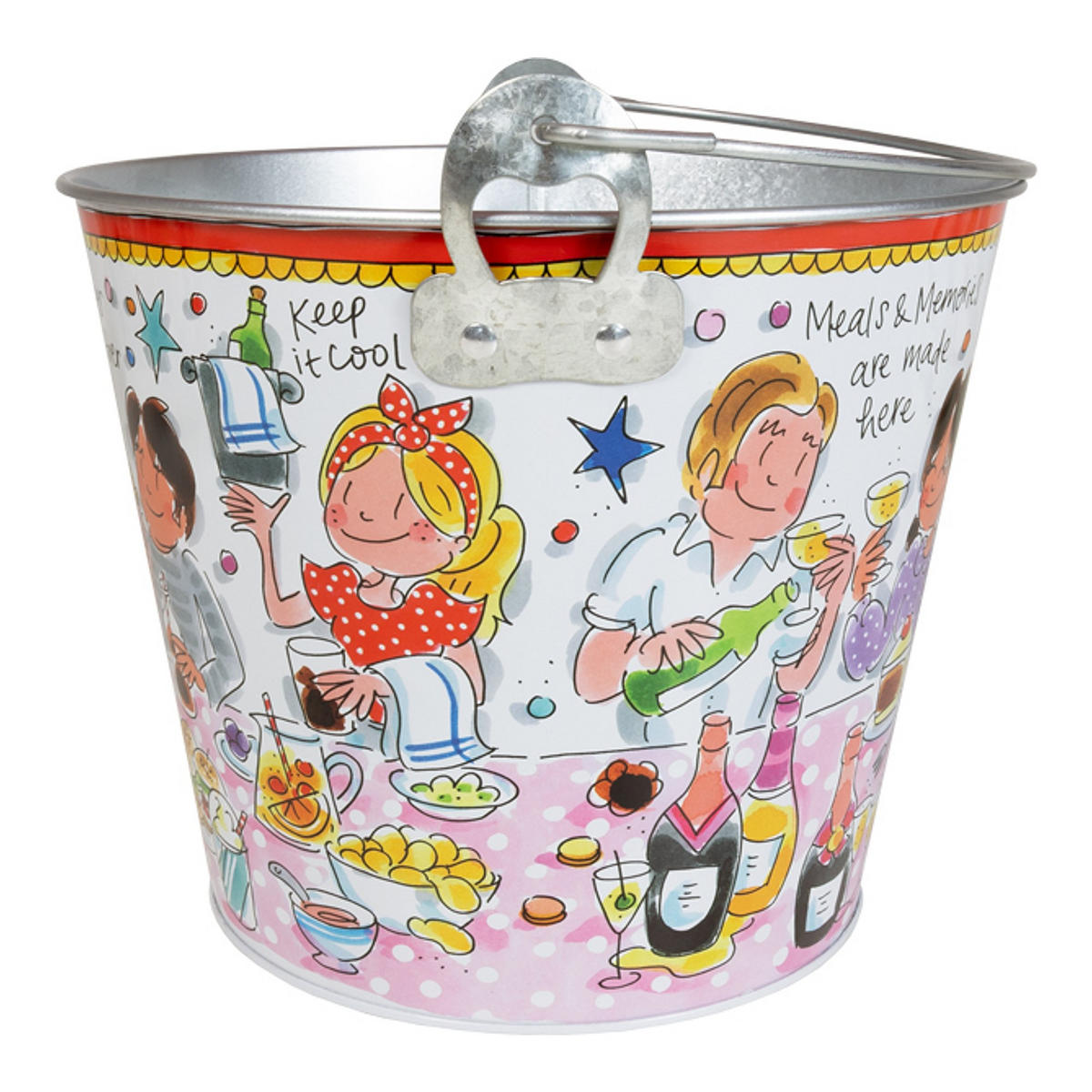 DOSEN Eiskübel Bleib kühl in Bunt - 24 x 21,5cm - Multicolor, Metall (24/21.4cm) - Blond Amsterdam