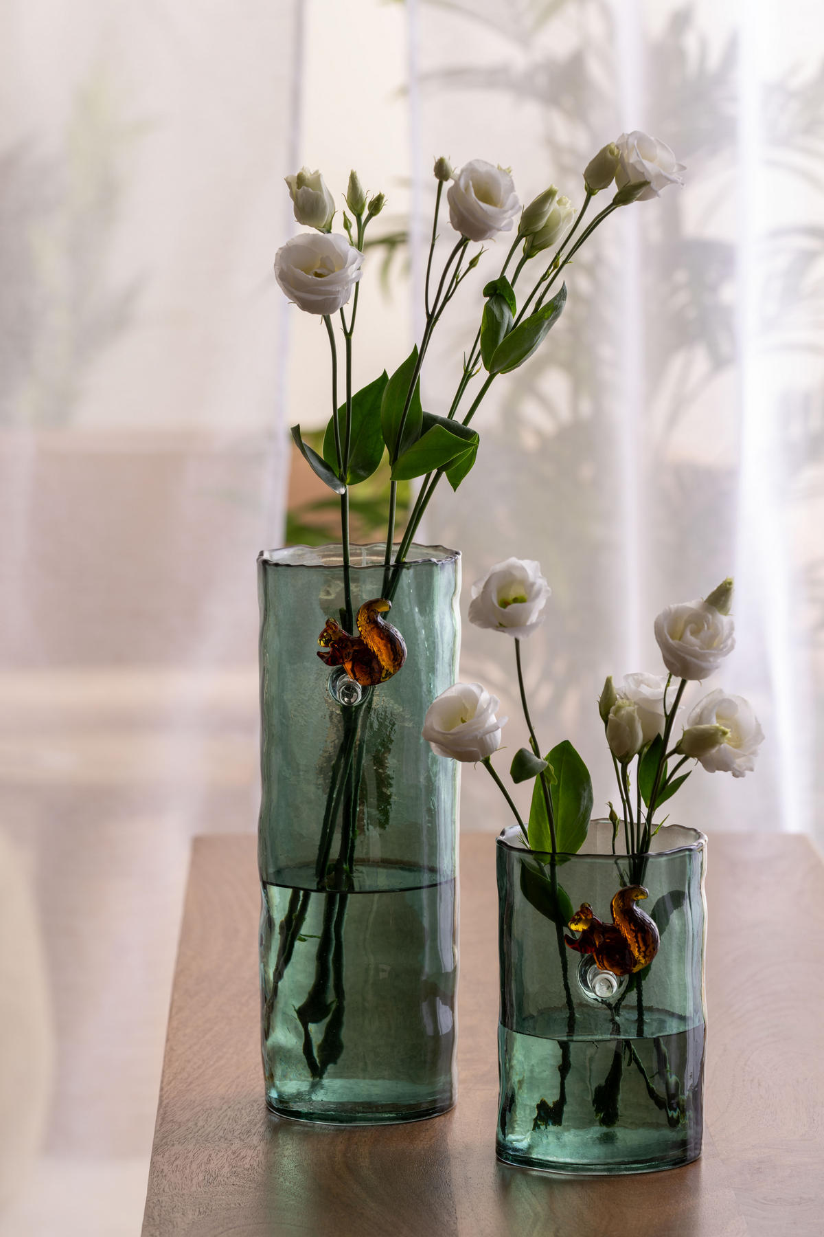 VASE Squirrel On Branch Large - Grün - 27 cm - Grün, Glas (9.5/27cm) - Present Time