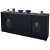 SIDEBOARD Grömitz Schwarz matt - Schwarz, Holzwerkstoff (166.5/75.5/35cm) - Vladon