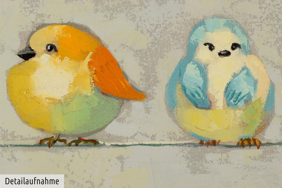 ACRYLBILD HANDGEMALT 80/80 cm - Multicolor/Grau, Holz/Textil (1.6/80cm) - KUNSTLOFT