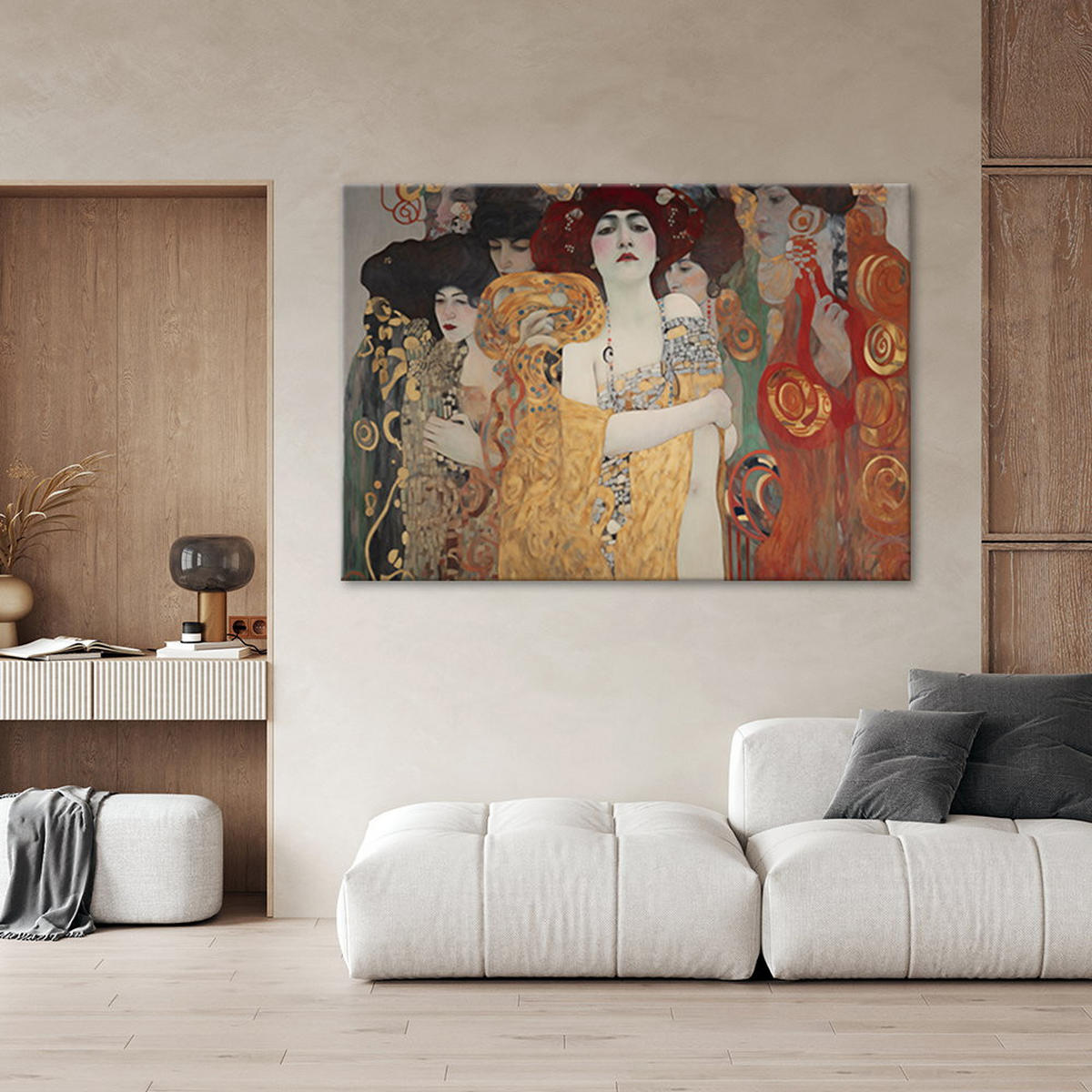 KUNSTDRUCK Gold 60/40 cm - Goldfarben, Textil (60/40cm) - KUNSTLOFT