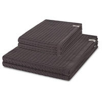 FROTTIERSET Piquee 4-teilig - Dunkelgrau, Textil (50/100cm) - MÖVE