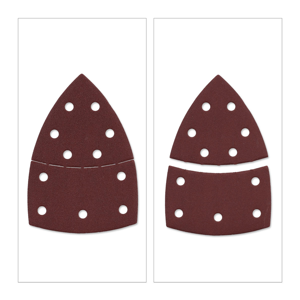 50XSCHLEIFPAPIER - Braun, Metall (0.1/10.5/15.2cm) - Relaxdays