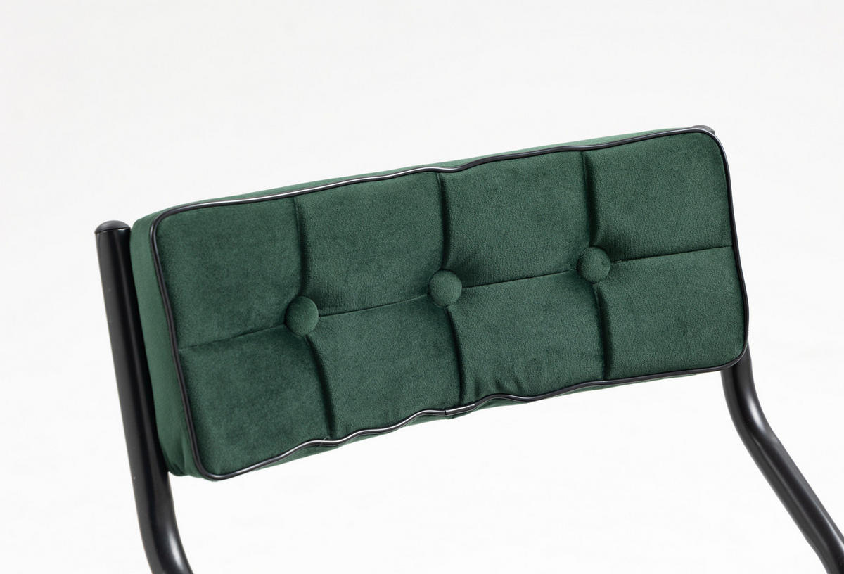 KLAPPSTUHL 2er-Set klappbar gepolstert Stahl Grün - Grün, Metall (47/80/46cm) - Meubliv