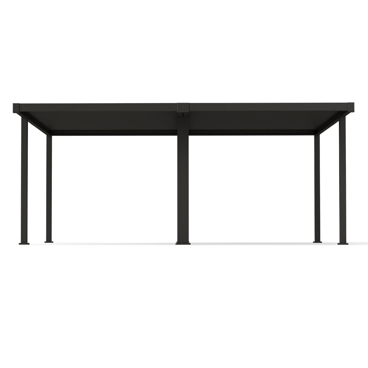 DOPPEL-CARPORT Mirador Classic Anthrazit Lamellendach verstellbar 6 x 5 m - Anthrazit, Kunststoff (80/175/120cm) - Green Spirit