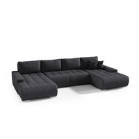 ECKSOFA U-Form für Wohnzimmer MONA Schwarz - Schwarz, Holzwerkstoff (350/85/185cm) - Compleo24