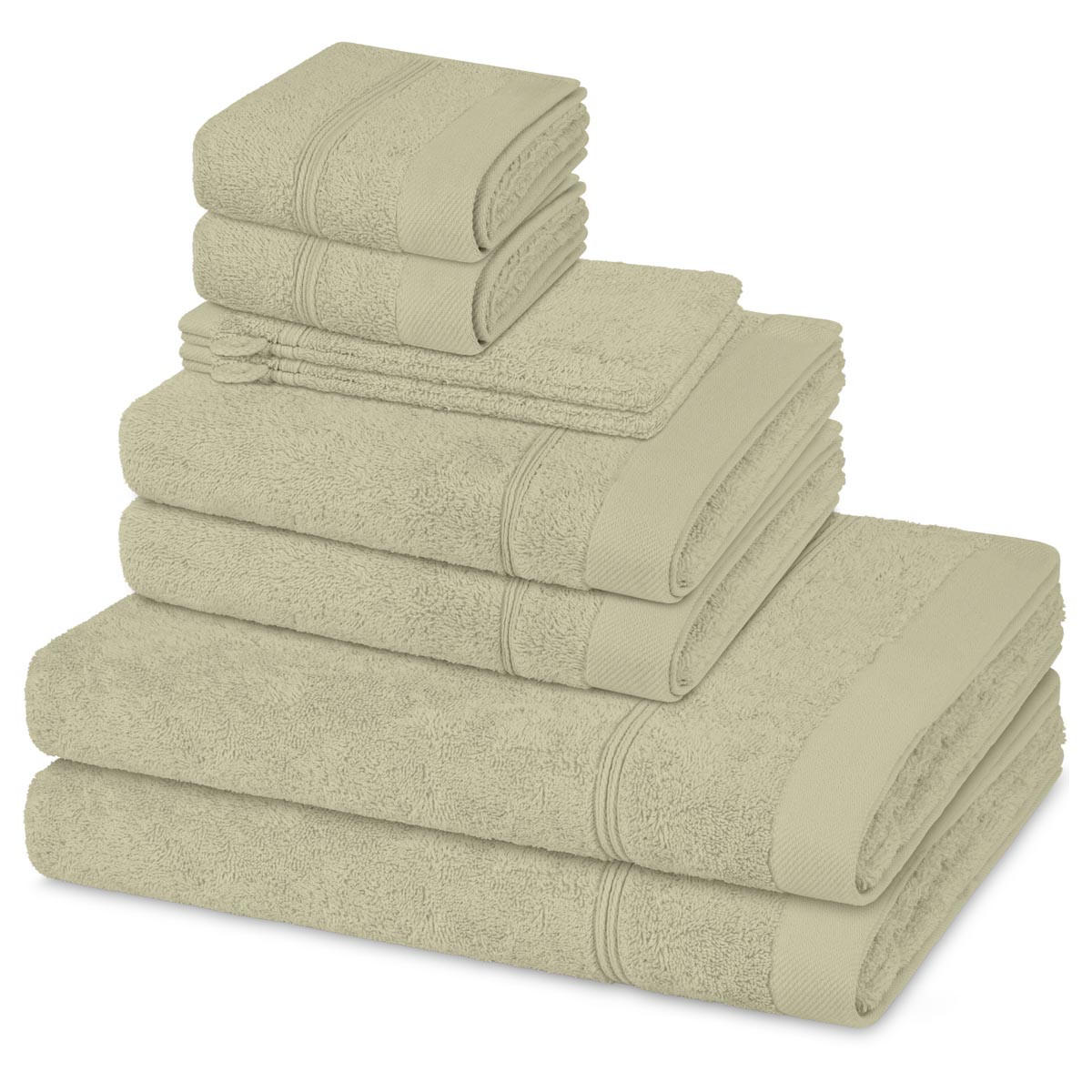 FROTTIERSET Rubin 8-teilig - Beige, Textil (50/100cm) - Ross