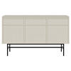 SIDEBOARD Evo Hellbeige mit Metallgestell 154 cm - Beige/Schwarz, Holzwerkstoff/Metall (154/89/39cm) - Selsey