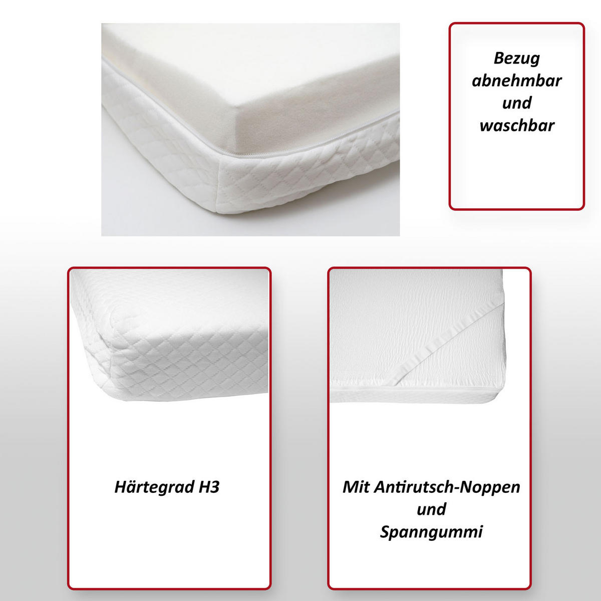 MEMORYFOAM-MATRATZENTOPPER 6CM Weiß - Weiß, Textil (200/90/6cm) - MCW