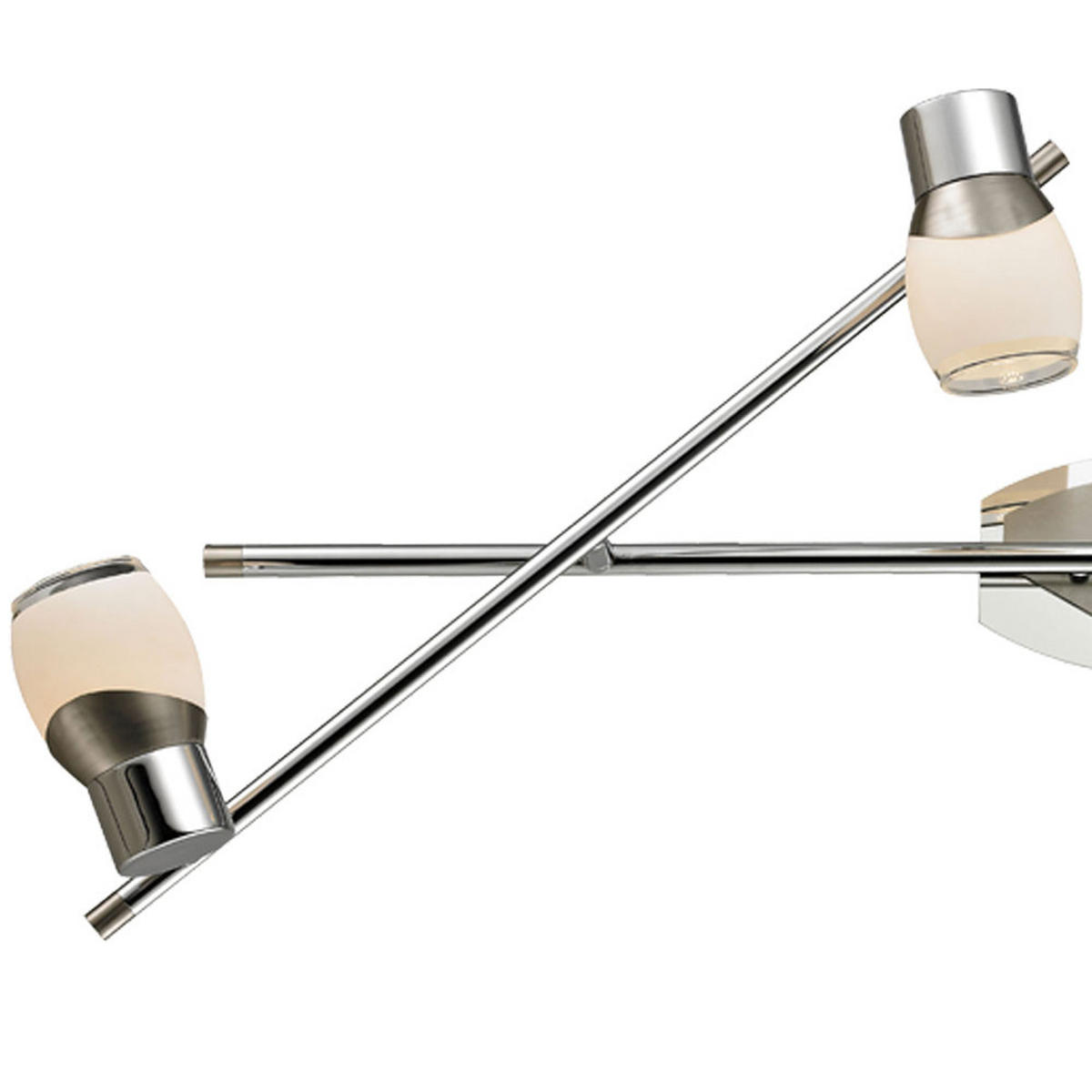 LED DECKENLEUCHTE Novus Silber Stahl Glas - Silberfarben, Glas (75/48/26cm) - Esto