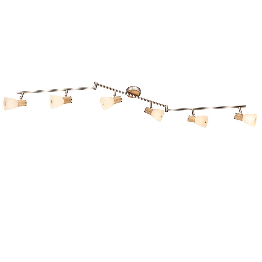 LED DECKENLEUCHTE Metall Holzoptik Braun - Braun, Holz (145/9/18cm)