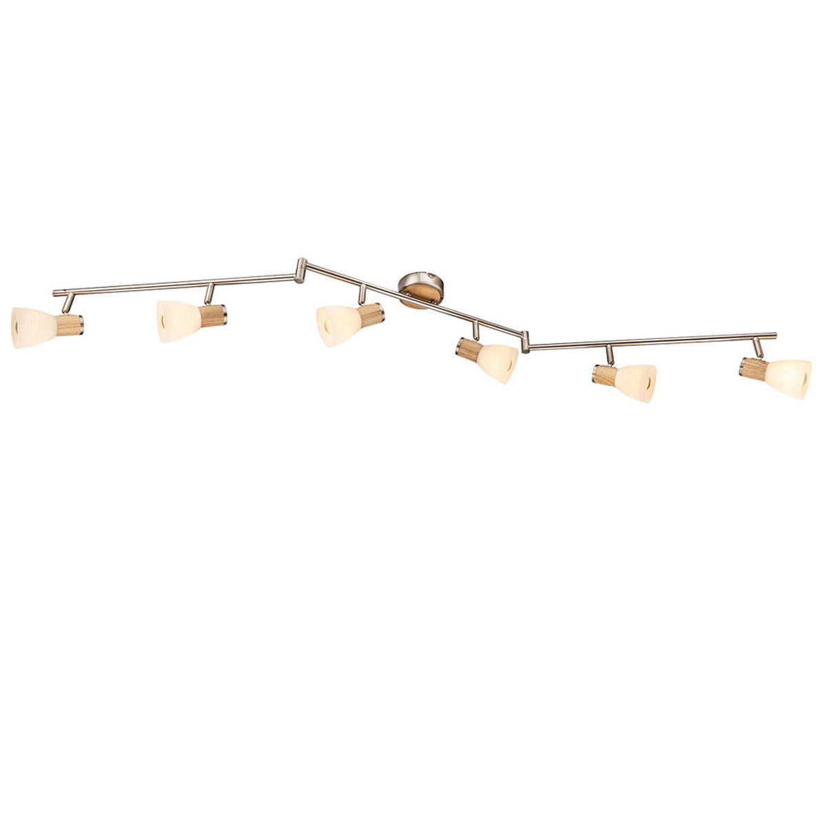 LED DECKENLEUCHTE Metall Holzoptik Braun - Braun, Holz (145/9/18cm)