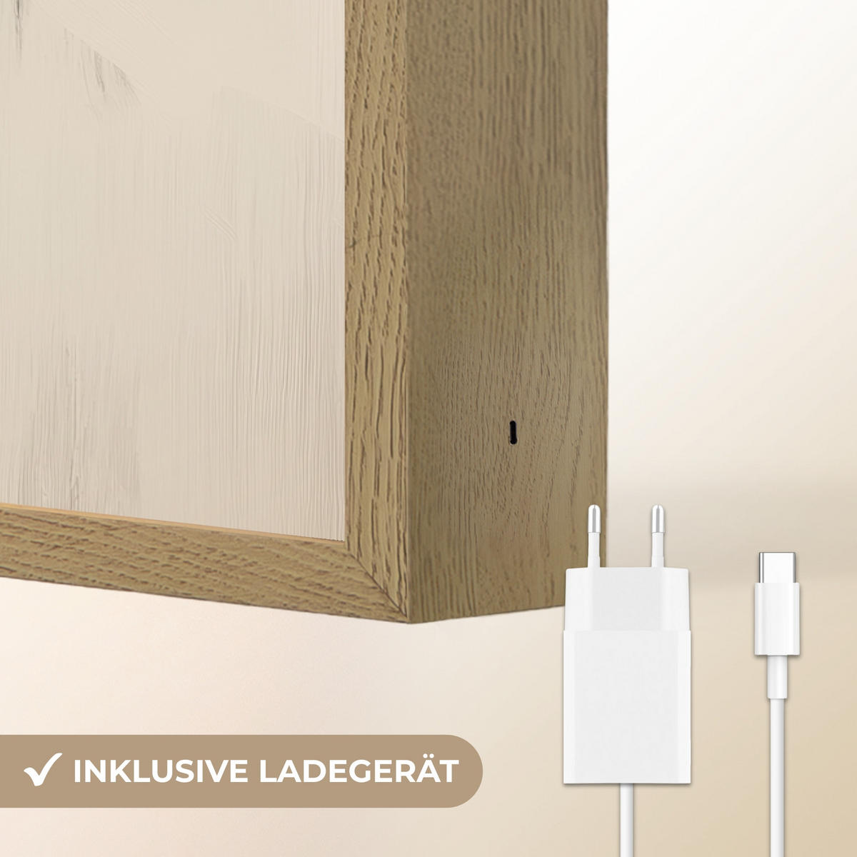 NÁSTĚNNÁ LAMPA S AKUMULÁTOREM Žena - klobouk - barva 60x90 cm - krémová, kompozitní dřevo (60/90/8cm) - OnlyWow