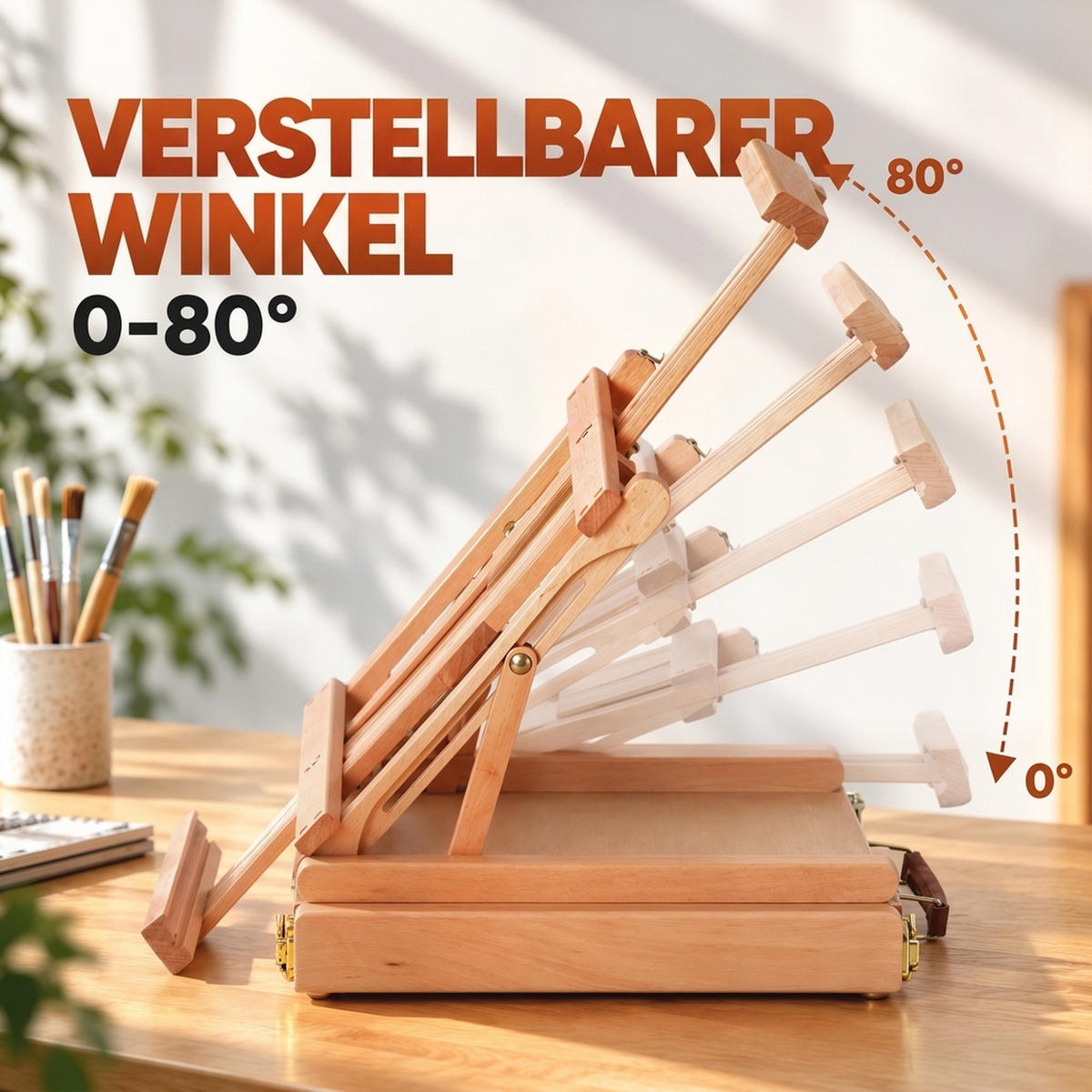 STAFFELEI Buchenholz Natur - Naturfarben, Holz (36/12.5/42cm) - HOMCOM