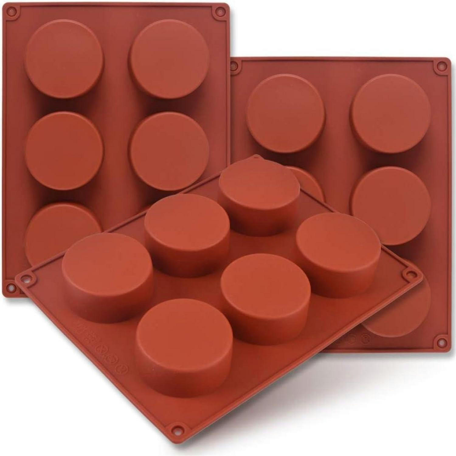 ZYLINDER-SILIKONFORM 3er Set 18 Mulden - Rot, Kunststoff (14.7/2.6/21cm)