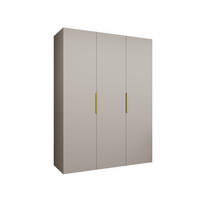 DREHTÜRENSCHRANK 202/150/52 3-türig - Kaschmir/Goldfarben, Holz (150/202/52cm) - MÖBEL KRYSPOL