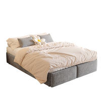 TAPECIRANI krevet 140/200 cm s hidrauličnim spremištem i 2 ladice, Siva - siva, tekstil (140/200cm) - Redom