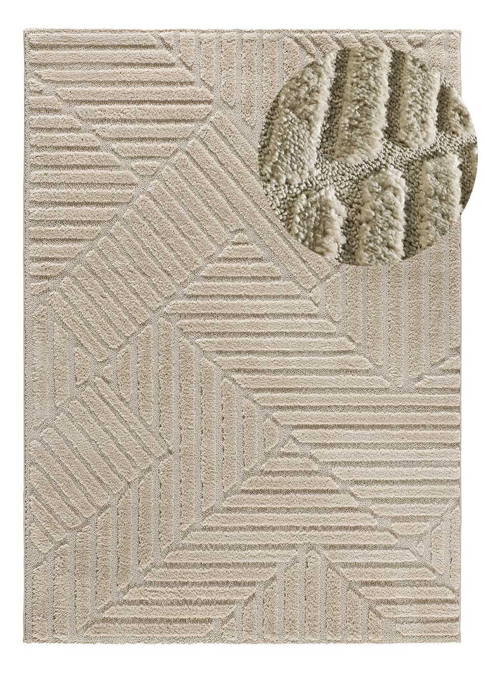 WEBTEPPICH Beige Numa 160/230 cm - Beige, Naturmaterialien/Textil (160/230cm) - Atticgo