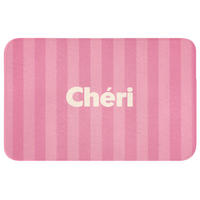 PREPROGA ZA WC Črte 80x50 cm - pink, umetna masa/tekstil (80/1cm) - OnlyWow