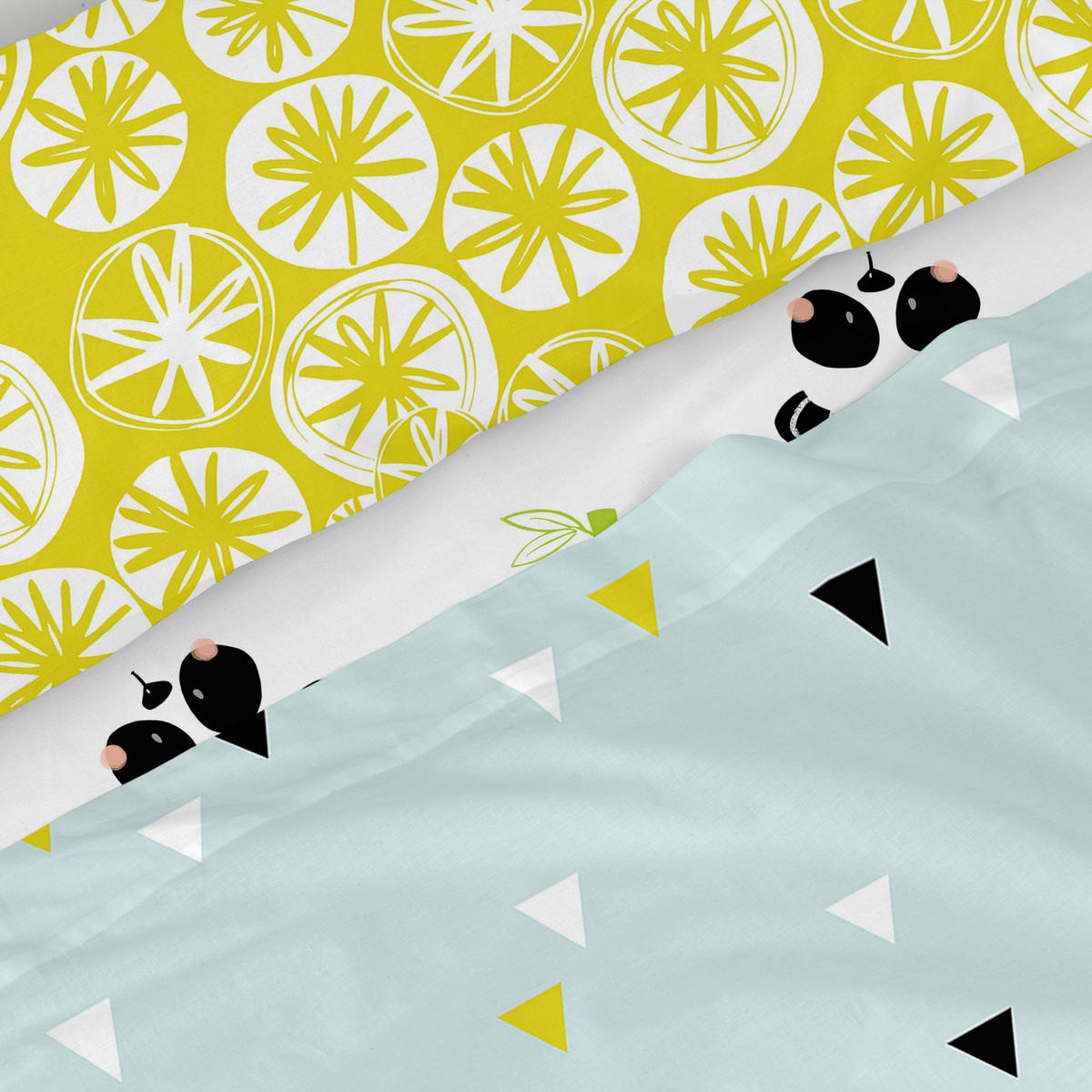 BETTWÄSCHE 2er-Set teiliges panda garden blue 180x270 cm blau - Blau, Textil (180/270cm) - Happy Friday
