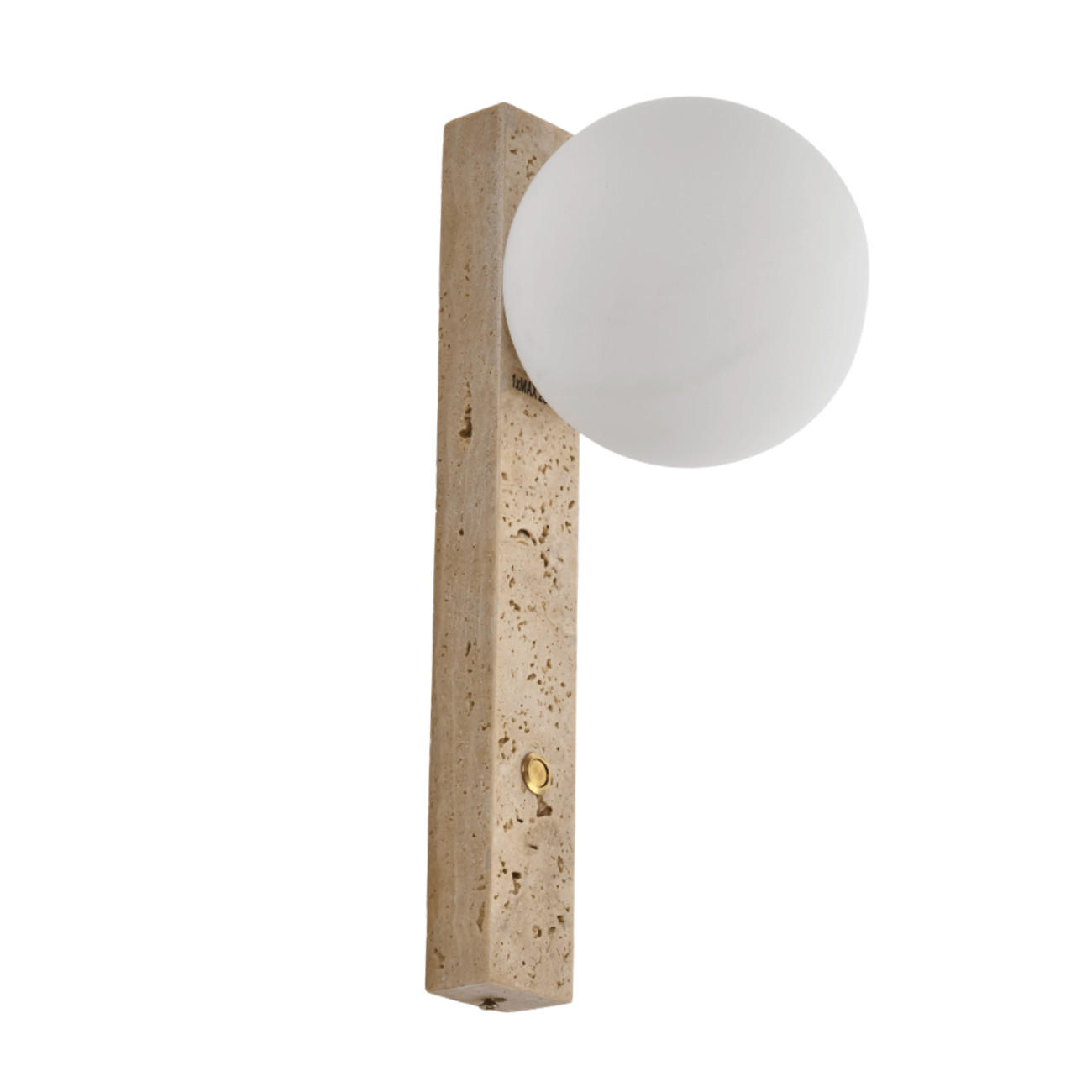 WANDLEUCHTE Lira, Beige, weiß und Messing, 30cm - Beige, Glas (12/30/14.5cm) - KOSILUM
