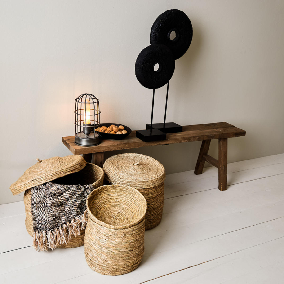 BANK Safane Braun 108/20/36,5 cm - Braun, Holz (20/36.5/108cm) - Light & Living