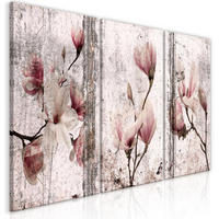 KUNSTDRUCK Rosa 120/60 cm - Pink/Grau, Textil (120/60cm) - KUNSTLOFT