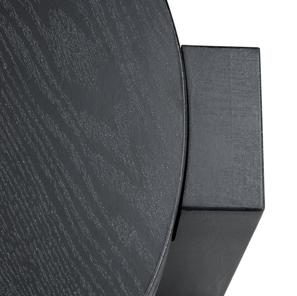 COUCHTISCH 2er-Set rund 61/44 cm Glas Grau MDF Schwarz - Schwarz, Glas (61/61/30cm) - Meubliv