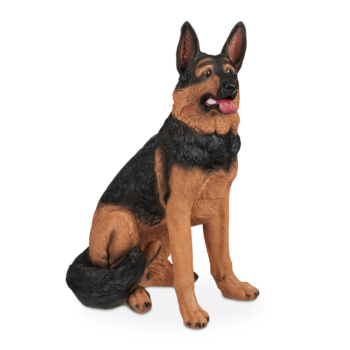 SCHÄFERHUND Figur - Multicolor, Kunststoff (39/85/55cm) - Relaxdays
