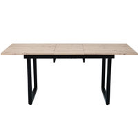 JÍDELNÍ stůl 140/180/80/75 cm, MDF, černá/přírodní, rozkládací v industriálním stylu - barva dubu, kompozitní dřevo (180/80/75cm) - BEAOK
