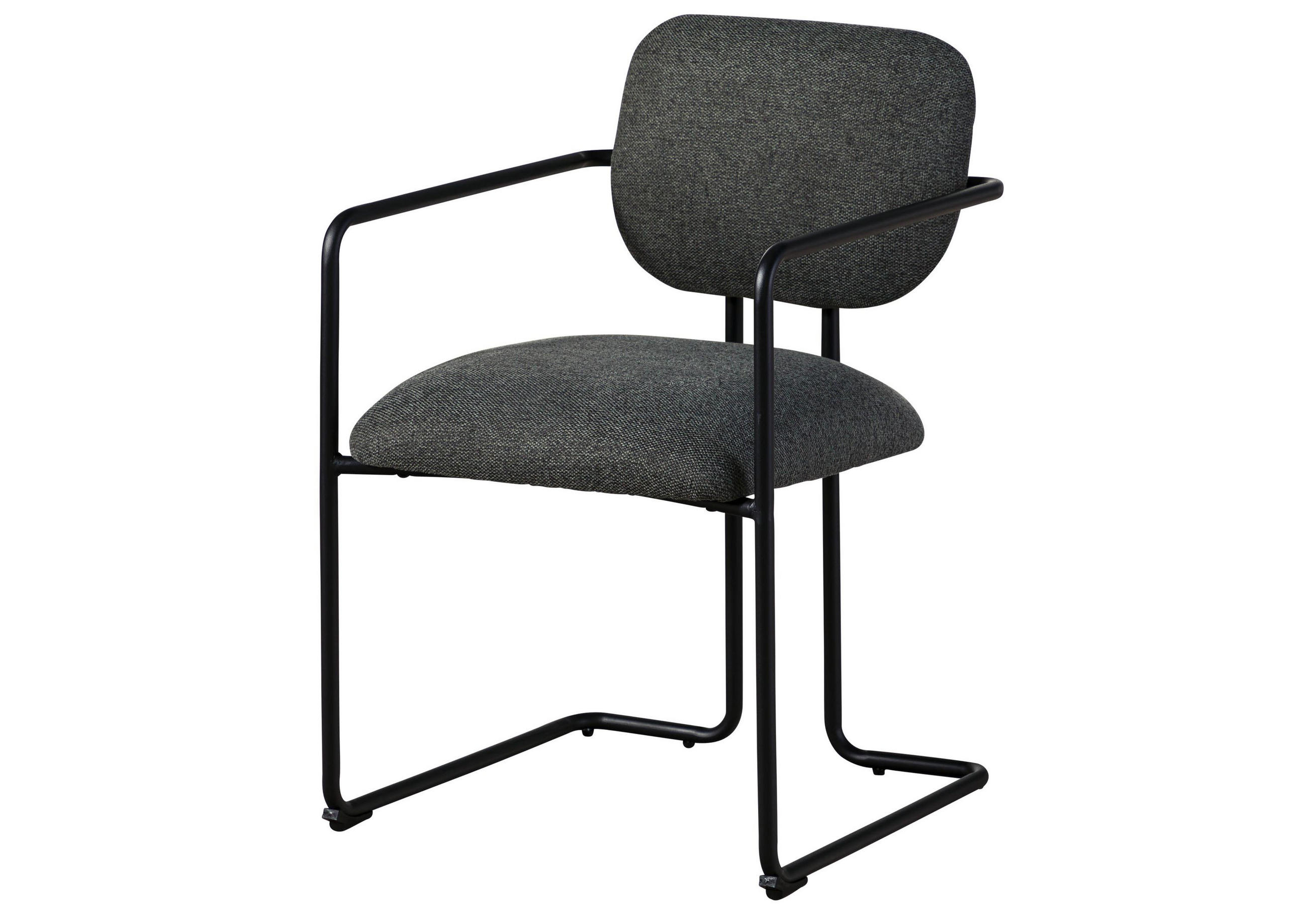 STUHL 100% Polyester 51 x 58 x 78 cm dunkelgrau POLSTERSTÜHLE - Grau, Kunststoff (51/78/58cm) - Massivmoebel24