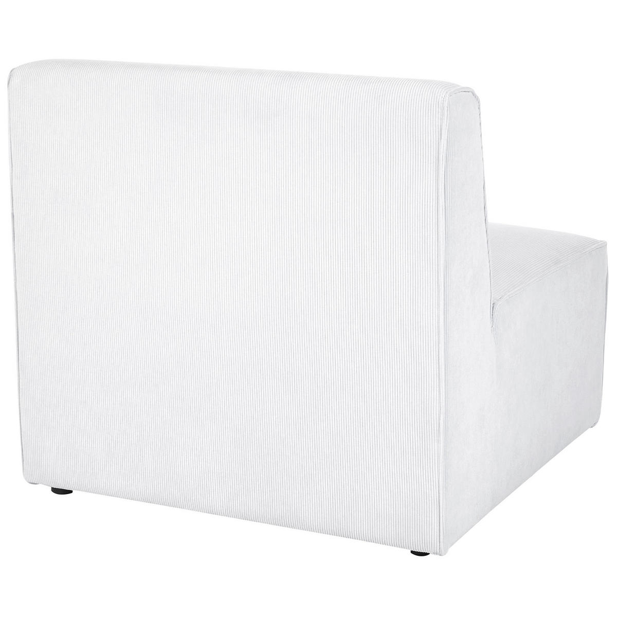 CHAISELOUNGE Cord cremeweiß Lemvig - Weiß, Textil (83/41/166cm) - Beliani