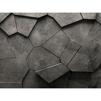 VLIESTAPETE Schwarz 371/280 cm - Schwarz/Grau, Textil (371/1cm) - KUNSTLOFT