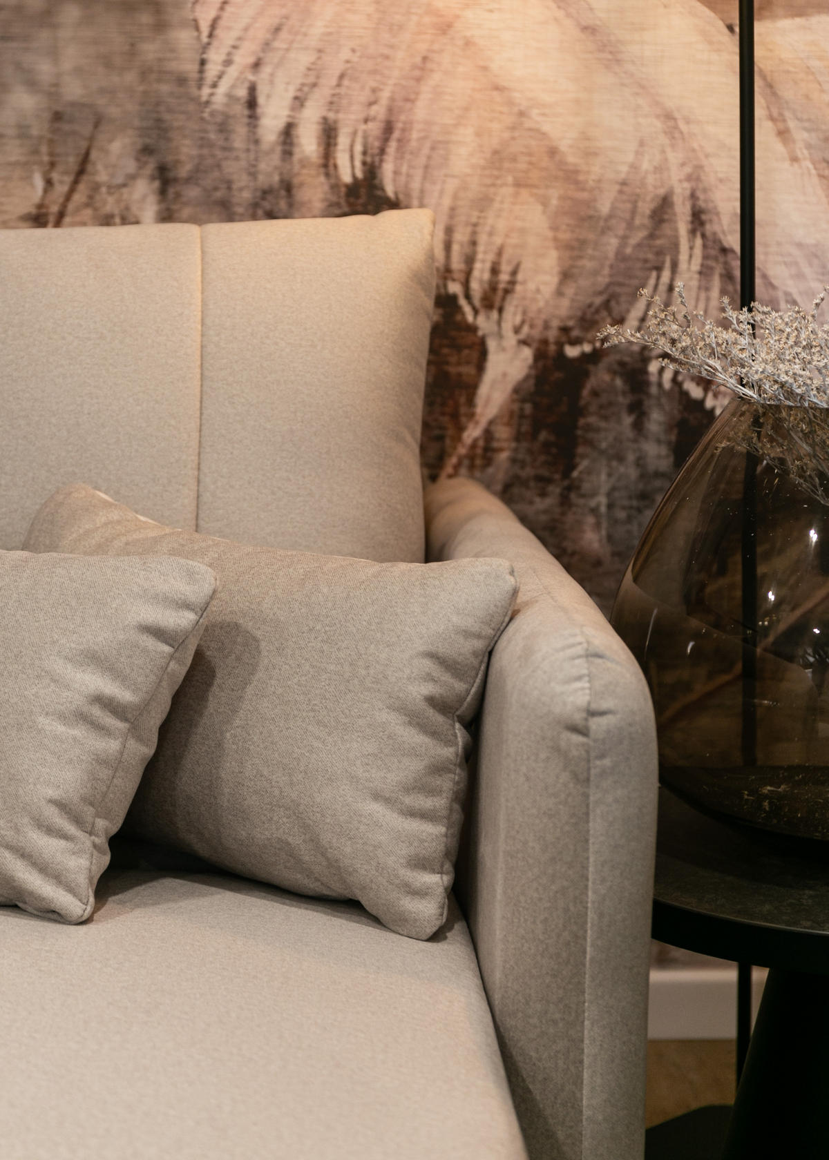 SCHLAFSOFA Pierra Cremeweiß hydrophober Samt - Creme/Schwarz, Kunststoff/Textil (215/100/112cm) - Selsey