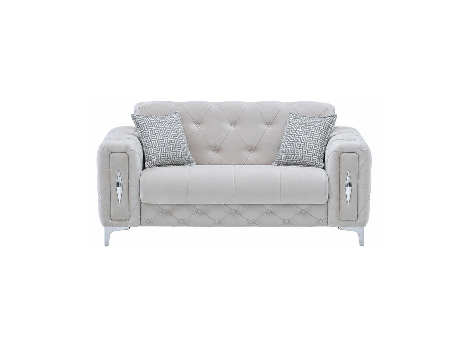 2-SITZER SOFA Patna Hellgrau - Hellgrau, Holzwerkstoff/Kunststoff (180/80/100cm)