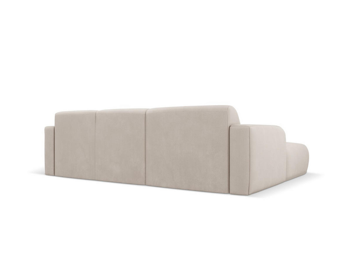 ECKSOFA links Molino aus strukturiertem Stoff beige 4 Sitzplätze - Beige, Textil (170/250cm) - Micadoni