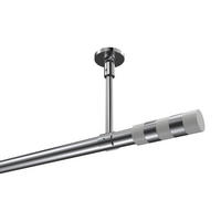GARDINENSTANGEN-SET Sonette Mavell 100 cm, 1-läufig, 20 mm Ø Chrom - Chromfarben/Weiß, Metall (100cm) - INTERDECO